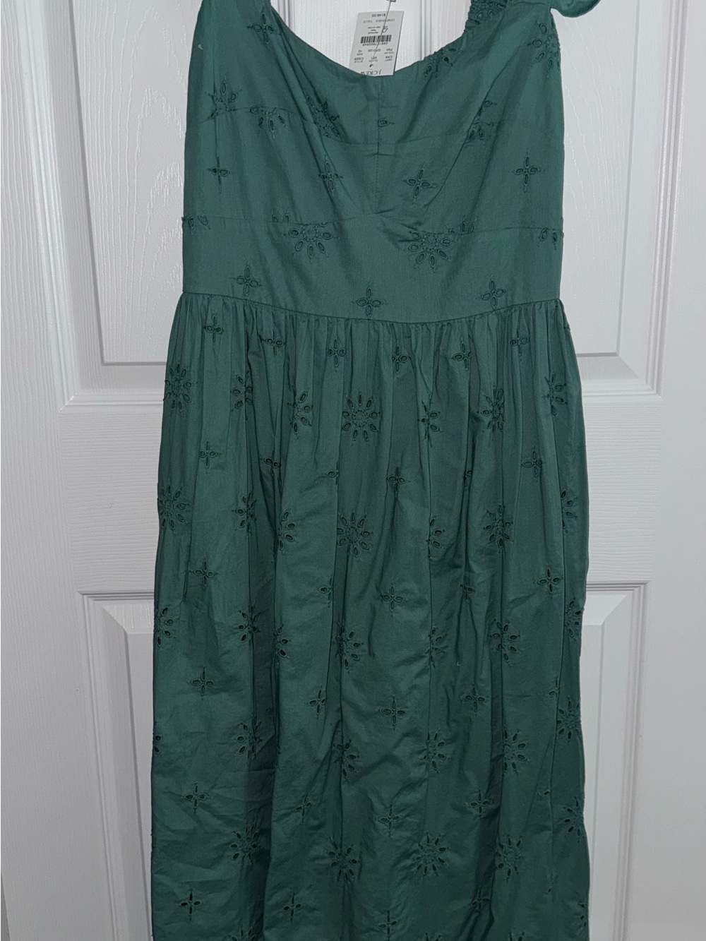 Green Eyelet Midi Dress